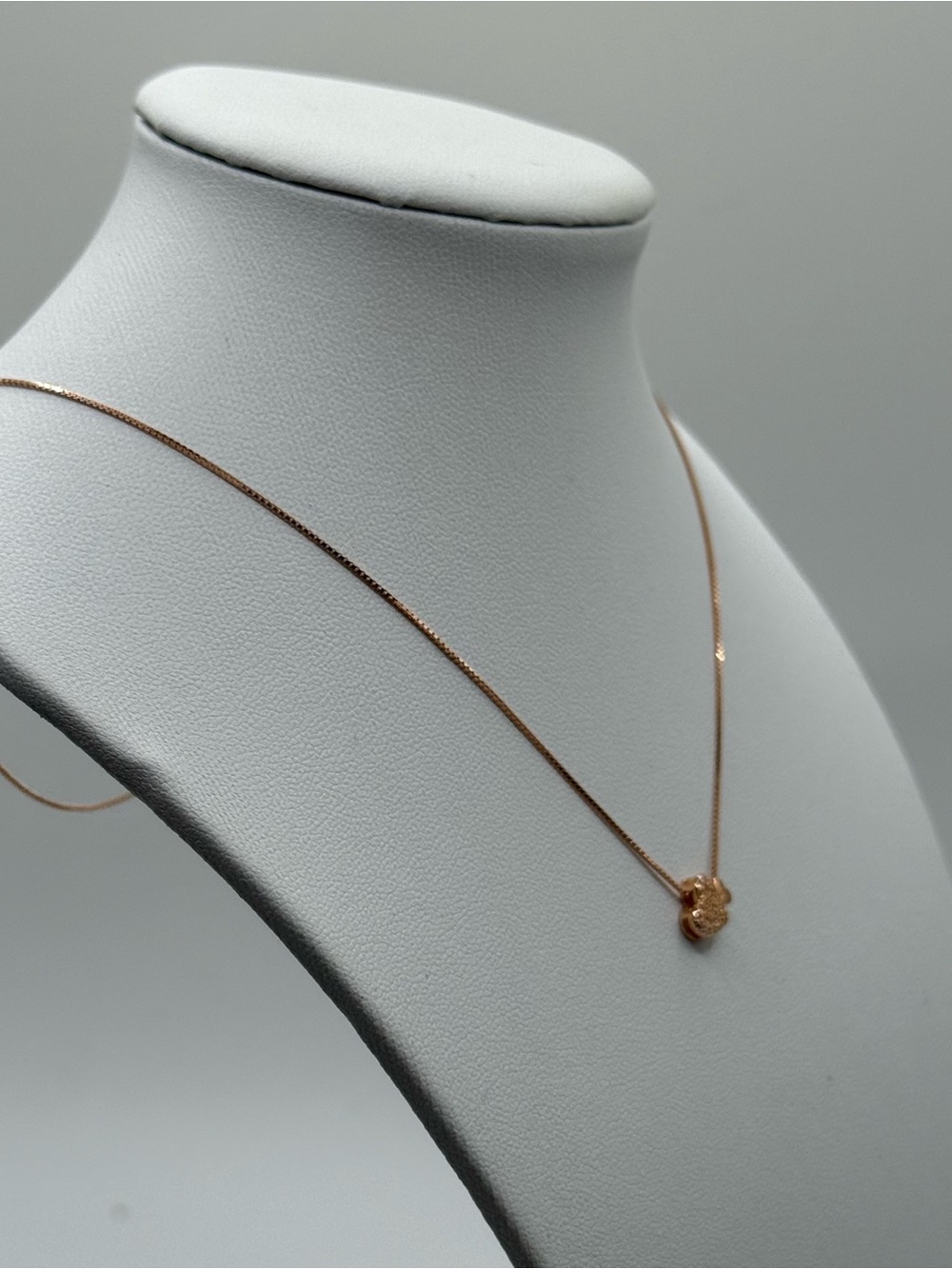 Sterling silver Rose Gold Heart Pendant Necklace with Pavé Accent - Picture 3 of 7